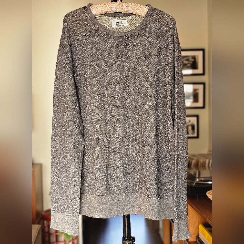 Officine Generale Heather Gray Crewneck Sweater